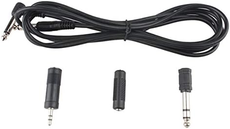 3 m 6.35 mm stereo plug for headphone jack extension cable with 3 adapters