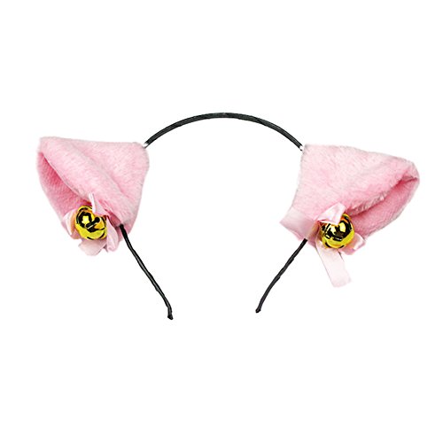 Ztl Cute Cat Ears Headband with Bells Animal Cosplay Costume Hairband Headwear