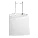 Smart Design Clothespin Bag Holder w/Hanging Hook - Non-Woven Material - for Outdoor Clothesline Cord, Clothes, Arts, Crafts - Home Organization (13 x 11 Inch) [White]