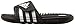 adidas Women's Adissage Slides Sandal, Black/Black/White, 6