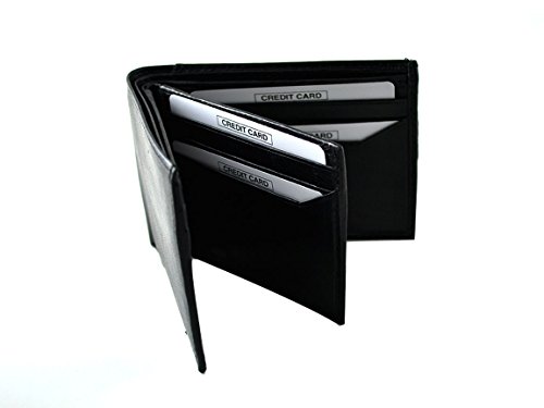 Sanmarc Genuine Leather Men's Wallet, Thin Wallet, Black