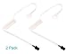 2 Pack Replacement Clear Acoustic Tube for Two Way Radio Earpiece and Headset, Surgical Grade UV Resistant Clear Tube, Replacement Coil Tube primary