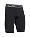 Under Armour Men's HeatGear Armour Compression Shorts – Long, Black (001)/Steel, Medium