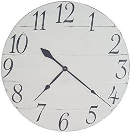 Antique White Farmhouse Decorative Number Clock