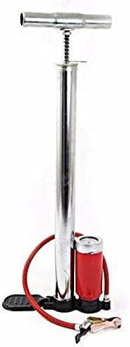 HK Travel Dual Action HAND & FOOT PUMP -Pressure Gauge, Tyre, Car, Motor, Bicycle, Bike & LED Keychain Light