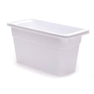 Empty white plastic container