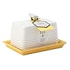 English-Tableware-Company-Bee-Happy-Butter-Dish ENGLISH TABLEWARE CO DD0197A01 English Tableware Company Bee Happy Butter Dish, Ceramic