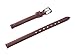 Uyoung 8mm Women's Solid Brown Smooth Genuine Leather Watch Band
