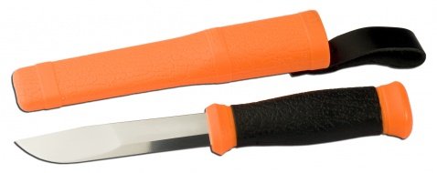 Morakniv Outdoor 2000 Fixed Blade Knife with Sandvik Stainless Steel Blade, 4.3-Inch, Orange