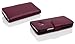 Cadorabo Book Case Works with HTC ONE M7 (1. Gen.) in Bordeaux Purple – with Magnetic Closure and 3 Card Slots – Wallet Etui Cover Pouch PU Leather Flip