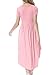 levaca Womens Summer Short Sleeve Swing Loose Beach Casual Shift Dress Pink L