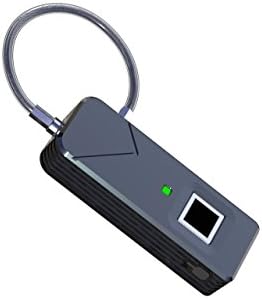 Smart Fingerprint lock IP66 waterproof travel lock riepor Hi-tech Automatic Learning Technology with Alloy Zinc Case for Bags, Luggages, Suitcases, School Bags, Cabinets and More (BLACK)