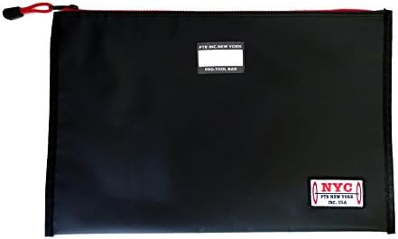 PTB Tarpuline Multi-purpose Big Document Folder Holder File Zipper Bag (BLACK)