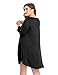 BELAROI Women's Plus Size Dress Fall Casual Swing 3/4 Sleeve T Shirt Loose Tunic Dress (M, Black)