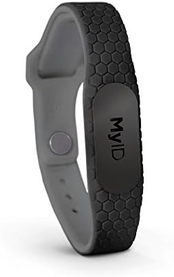 MyID Hive Medical ID - Store Medical Information for Free - Super Comfortable Silicone Material - Perfect for Those with Diabetes, Autism, Etc - Fits Kids & Adults - Stealth Pod (Black M/L)