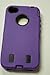 Iphone 4/4s Body Armor Defender Case Black on Purple