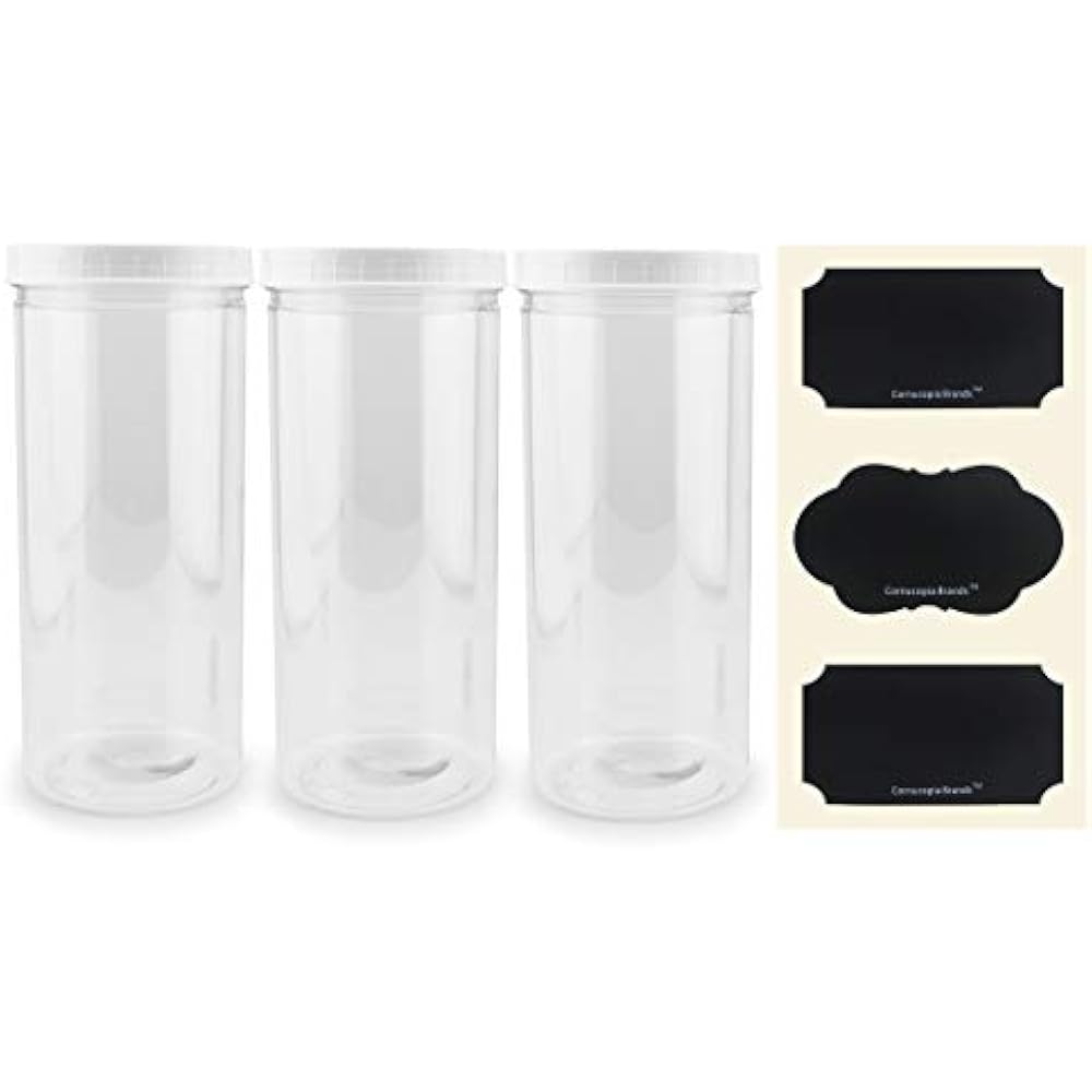 clear plastic canisters with lids