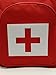 Jipemtra First Aid Bag Backpack, First Aid Backpack Empty Portable Outdoor Travel Small Rescue Bag Foldable Pouch Tote EVA Hard Case First Responder for Camping Sport (Red Backpack)