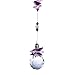 H&D 30 mm Crystal Hanging Suncatcher Ball Prism Home Wedding Decoration Hand Crafts (Purple)