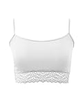 ANNY Women's Stretch Lace-Trimmed Cami Crop Top