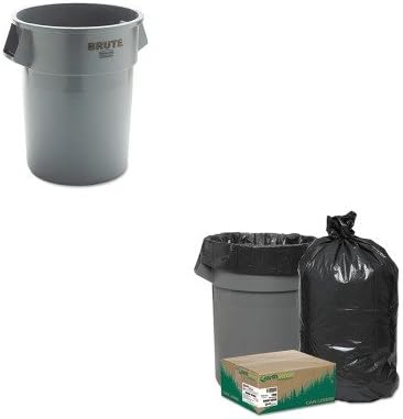 KITRCP265500GYWBIRNW6060 - Value Kit - EarthSense Recycled Can Liners (WBIRNW6060) and Rubbermaid 2655 BRUTE Container without Lid (RCP265500GY)