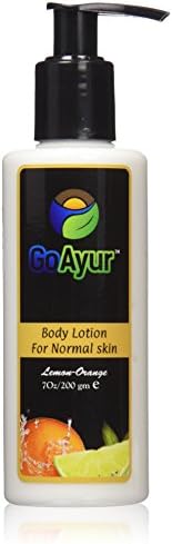 GoAyur Ayurvedic Body Lotion Insta Hydrating Normal skin moisturizer and Natural Body lotion, Shea Butter, Vitamin C, 100% Herbal Actives, Natural Fragrance, Lemon Orange, 7 oz