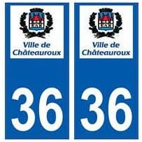 Amazon Fr 36 Chateauroux Logo Autocollant Plaque Stickers Ville Droits