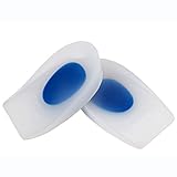Silicone Heel Cup Gel Heel Cushion Insoles Soles Foot Pain Spur Support Pad (L (110*70*20mm)) (Medical Grade)