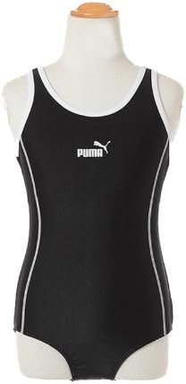 Amazon プーマ Puma ロゴ入り ガールズスクール水着 170cm ブラック ホワイト 水着 通販
