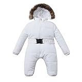 Sameno Infant Toddler Baby Girls Boys Winter Down Snowsuits Romper Jacket Hooded Jumpsuit Warm Thick Coat Outfit