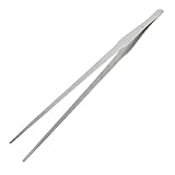 uxcell Aquarium Stainless Steel Utensil Plant Clipping Straight Tweezer Clamp 15 inches