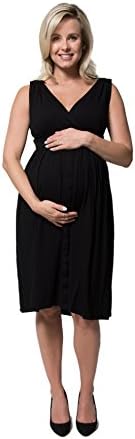 Dressed to Deliver 3 In 1 Labor Gown/delivery Gown and Perfect Maternity Hospital Gown by (X-Large, Black)