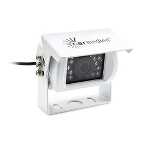 Carmedien Achteruitrijcamera IR18 120° IP68 achteruitrijcamera voor camper bestelwagen wit