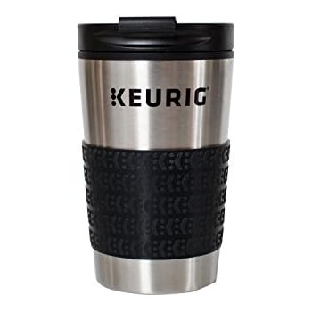 Keurig Stainless Steel Insulated Coffee Travel Mug, Fits Under Any Keurig K-Cup Pod Coffee Maker, 12 oz, Stainless Steel
