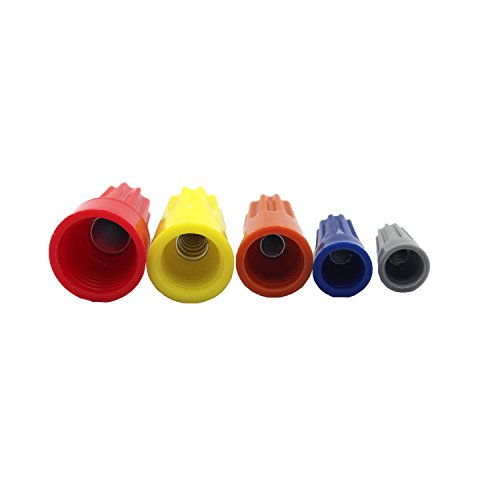 FUNMANY Wire Connectors Screw Terminals with Spring Insert Twist Nuts Caps Connectors Assortment Kit for 160pcs