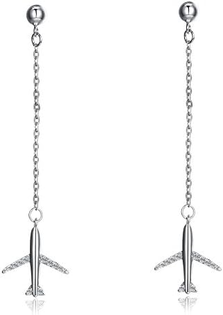 Katylen Earring Zircon Imitation Tool Series S925 Aircraft Fringe ear Wire Trend Female S925 Sterling Silver Earrings