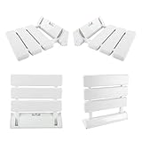 9milelake Wall-mounted Drop-leaf stool, Foldable Shower Seating Chair, Folding Bath Seat (V-FWH01-W)