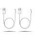 FOXWILL Lightning USB Cable For all Apple Lightning devices (4-pack) , Data Transmission, Power Bank, Charging Station, Spare Cable , Short 0.2m/8.5in , Sales Promotion (White)