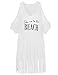 Oryer Womens Letters Print Baggy Swimwear Bikini Cover up Beach Dress T-Shirt