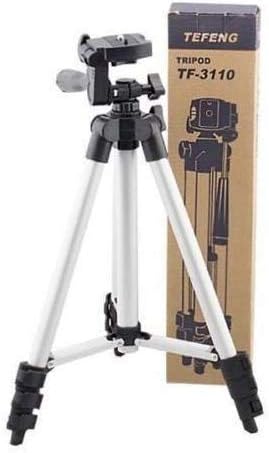 HRK Flexible Foldable Tripod for Camera, DSLR and Smartphones with Mobile Attachment,Tripod for Mobile Phone,Tripod Stand for Phone and Camera,Mobile Tripod Stand (White & Black)