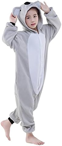 Famycos Unisex Animal Costumes Pyjamas for Halloween Kids Adults One-piece Pjs Grey Koala Kids-6