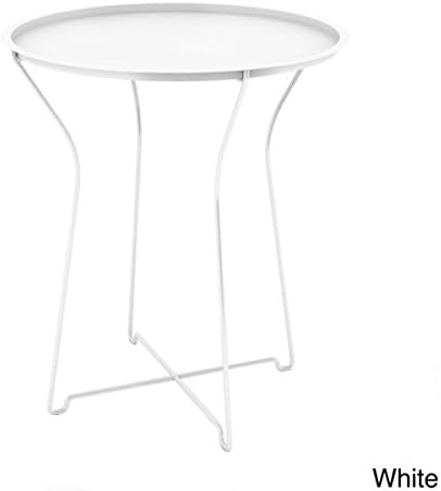 DarLiving Atlantic Powder-coated Metal Side Table in White