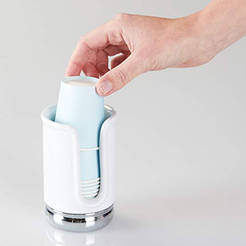 InterDesign York Ceramic Disposable Paper Cup Dispenser for Bathroom