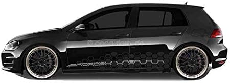 Decalstore Waben Auto Aufkleber Muster Gti Style Sticker Folierung Schwarz Amazon De Auto