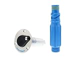 Jabsco 31911-0000 Marine Flush Mount Stainless Steel Water Hose Deck Fitting with Hose Connector (1/2" NPT Female Inlet)