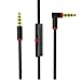 Monoy Replacement Monster Audio Cable + Inline Remote/Microphone for Monster NCredible N-Ture, ROC/iSport Freedom, Elements, Monster DNA/DNA PRO/DNA PRO 2.O, DJ, 24K (Black)