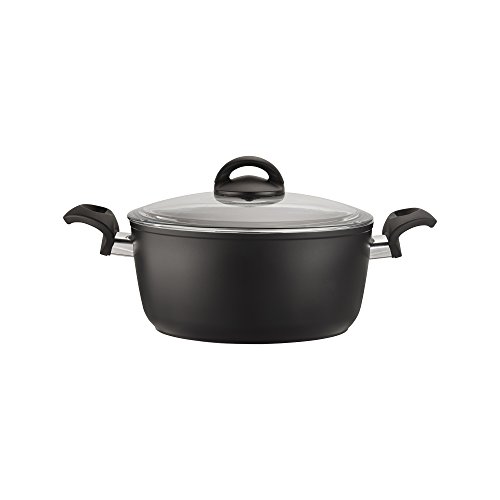 BALLARINI 75001-630 Como Forged Aluminum Nonstick Dutch Oven with Lid, 4.8 quart, Black