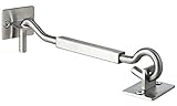 Alise 6-Inch Hook and Eye Lock Door Gate Hook Latch Heavy Duty Window Sash Catch Lock,Solid SUS304 Stainless Steel Brushed Nickel