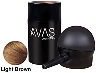 AVAS Hair Building Fiber and Hair Fiber Applicator Pump - Light Brown