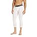 COOLOMG Youth Boys Compression Pants 3/4 Basketball Leggings Baselayer White S